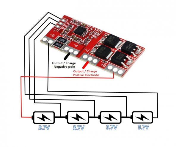 4S 30A BMS Lityum Li-ion Batarya Koruma Kartı - 18650 Lipo - Resim 2