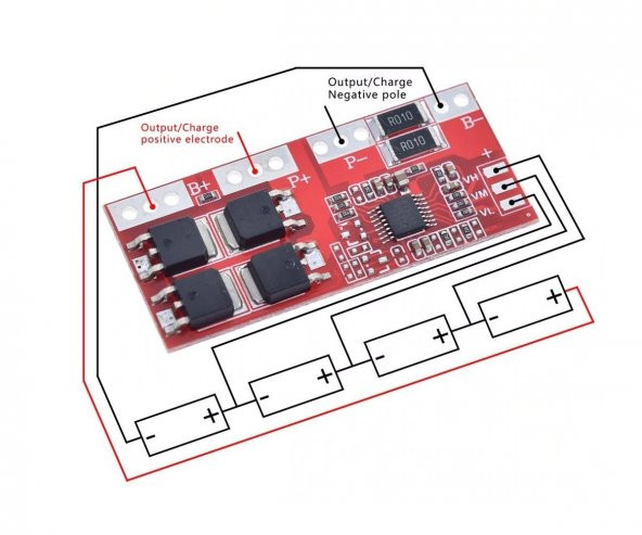 4S 30A BMS Lityum Li-ion Batarya Koruma Kartı - 18650 Lipo - Resim 3