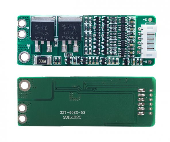5S 15A BMS Lityum Li-ion Batarya Koruma Kartı 5x 18650 Pil Lipo - 8