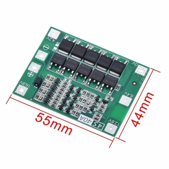 4S 40A Standart Versiyon - Lityum Batarya BMS Koruma Kartı Lipo - 8