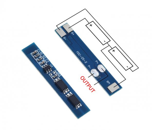 2S 3A BMS 7.4V Lityum Li-ion Batarya Koruma Kartı 18650 Pil Lipo