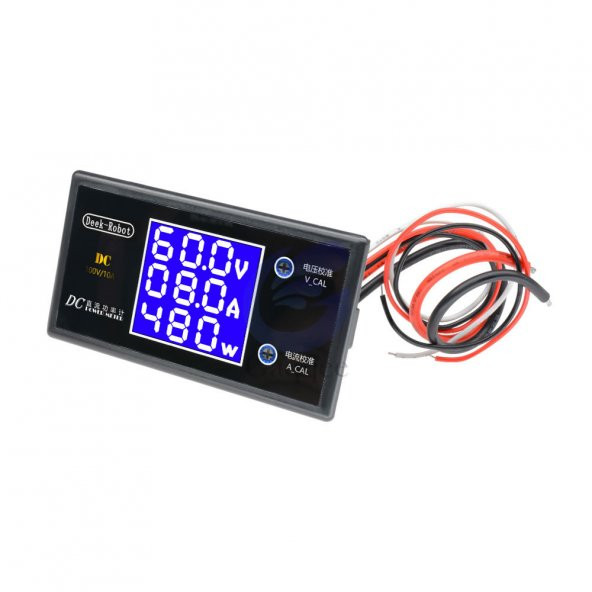 DC 0-100V 10A Digital Voltmetre Ampermetre ve Wattmetre DeekRobot - 5