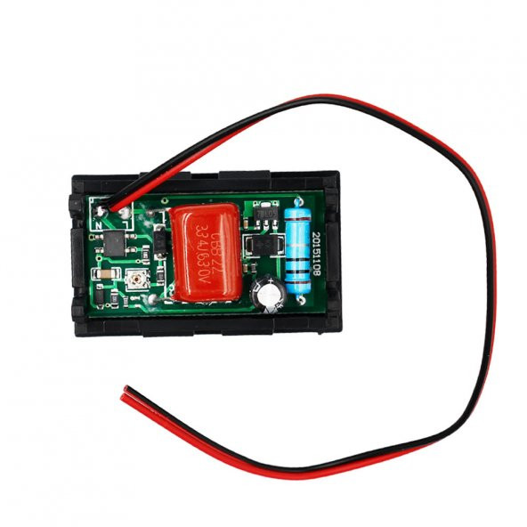 0.56 AC 70-500V Dijital Kırmızı Voltmetre İki Telli Panel Tip - 3