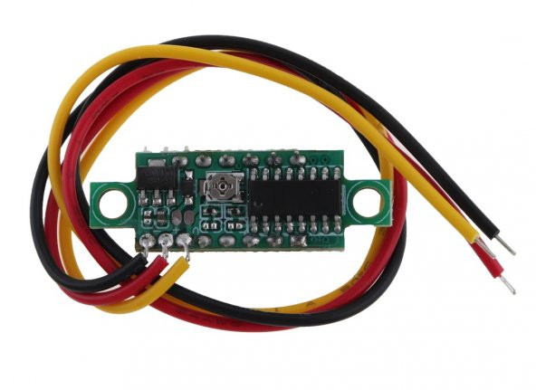 0.28 inch DC 0-100V Mini Digital Voltmetre 3 Kablolu DC Kırmızı - 3