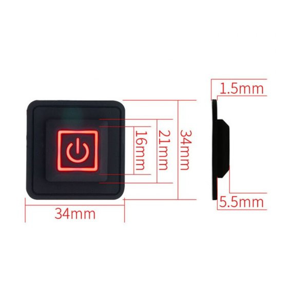 12V Silikon Anahtar 3 Modlu 3 Renk Led Gösterge Isıtıcı Dimmer - 8