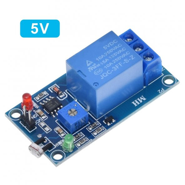 5V Ldr Işık Kontollü Röle 5V Gündüz Gece Algılayıcı Röle Kartı - Resim 6
