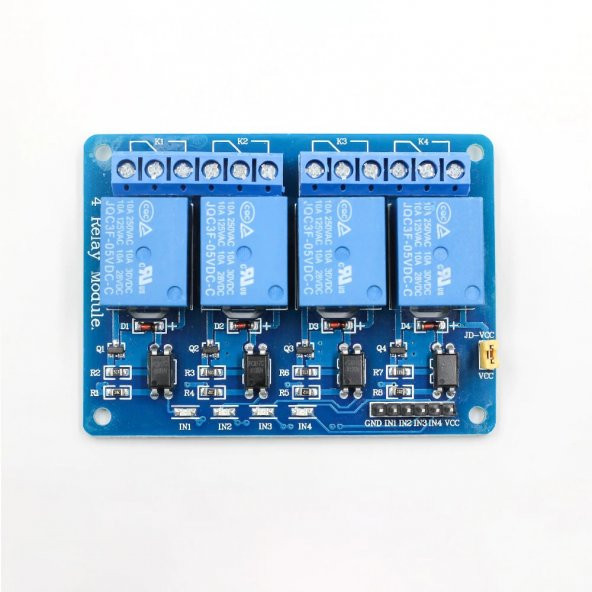 4 Kanal 5V Röle Modül AC 250V 10A  Optokuplör İzolasyon - 5