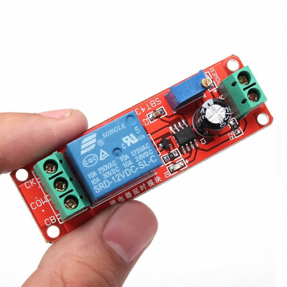 NE555 12V 0-10sn Zaman Gecikme Röle Modülü 250V AC/10A 30V DC Süre Ayarlanabilir Gecikmeli Başlangıç - Resim 2