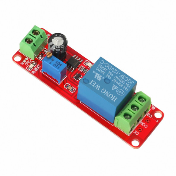 NE555 12V 0-10sn Zaman Gecikme Röle Modülü 250V AC/10A 30V DC Süre Ayarlanabilir Gecikmeli Başlangıç - Resim 4
