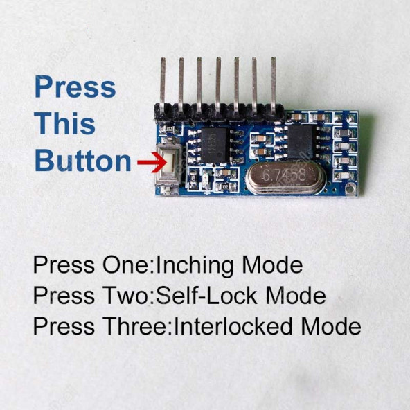 4 Kanal 433Mhz RF Alıcı Verici Kit - 1527 Formatını Öğrenebilir - Resim 2