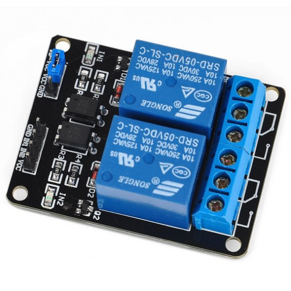 2 Kanal 5V Röle Modül AC 250V 10A Optokuplör İzolasyonlu - Resim 4