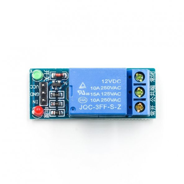 1 Kanal 12V Röle Modül AC 250V 10A Arduino - Resim 6