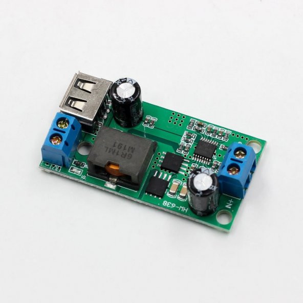 5V 5A Çıkışlı Güç Kaynağı Voltaj Düşürücü Modül USB Soket Klemens - Resim 4