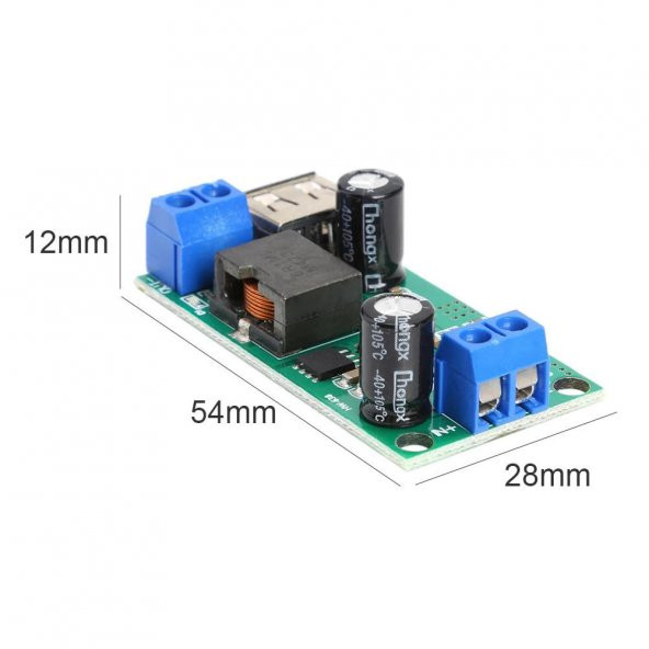 5V 5A Çıkışlı Güç Kaynağı Voltaj Düşürücü Modül USB Soket Klemens - Resim 8