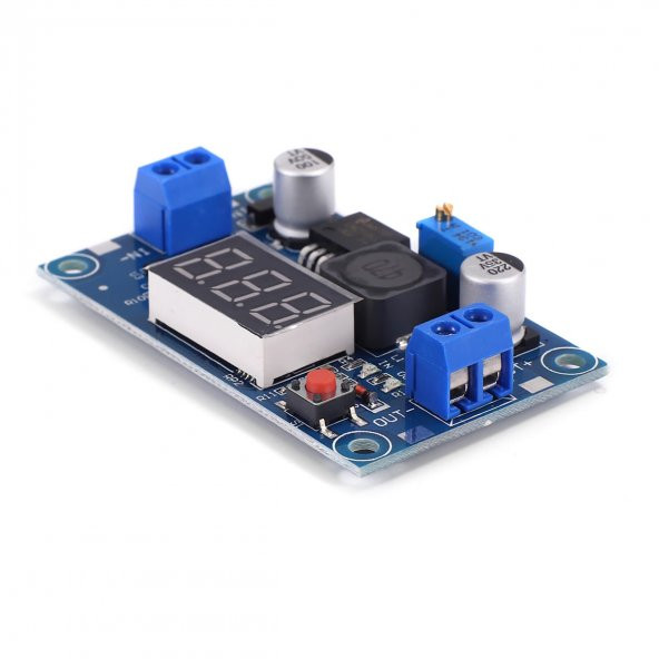 LM2596 Voltmetreli Ayarlanabilir 3A Güç Kaynağı Voltaj Düşürür - 2