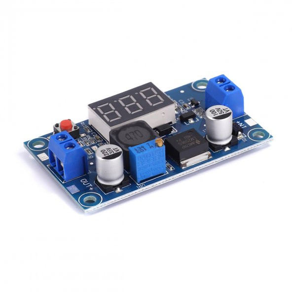 LM2596 Voltmetreli Ayarlanabilir 3A Güç Kaynağı Voltaj Düşürür - 3