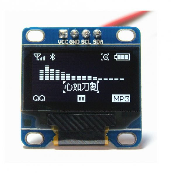 0.96 Inch Beyaz Oled Lcd Modül 128x64 Pixel IIC I2C Seri 0.96 Ekran Gösterge SSD1306 3.3V 5V Matrix