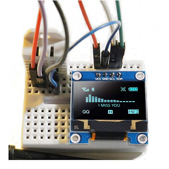 0.96 Inch Mavi Oled Lcd Modül 128x64 Pixel IIC I2C Seri 0.96 Ekran Gösterge SSD1306 3.3V 5V Matrix