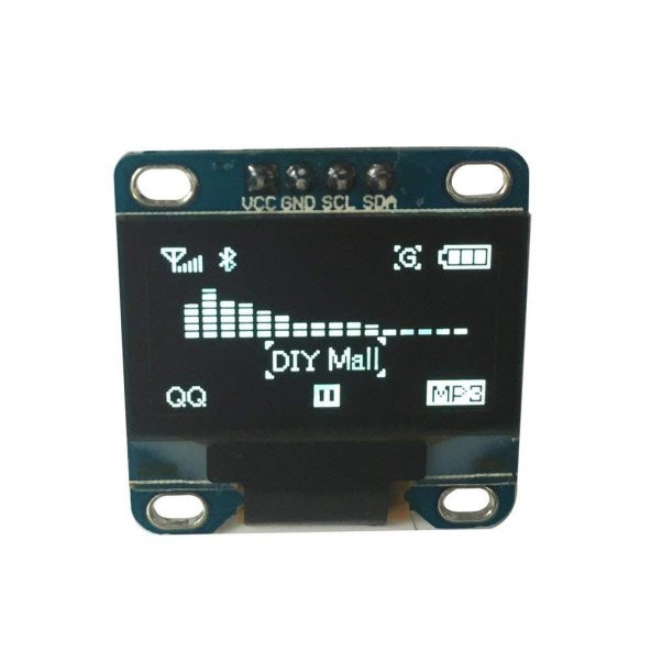 0.96 Inch Beyaz Oled Lcd Modül 128x64 Pixel IIC I2C Seri 0.96 Ekran Gösterge SSD1306 3.3V 5V Matrix - 4