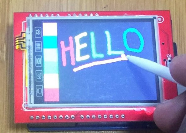 2.4 inch 320X240 Tft Lcd Shield + Resiztif Dokunmatik + Microsd ürün görseli