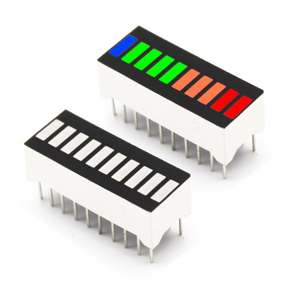 4 Renk Bar Led 10 Segment Akü Batarya Kapasite Doluluk Göstergesi - Resim 2