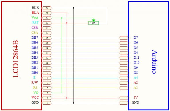 12864B V2.0 GLCD YEŞİL GRAFİK LCD ST7920 - 7