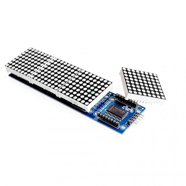 MAX7219 4lü Dot Matrix Modül 64 Nokta Led Ekran 5V 8x8 Matris 5 Pin Kontrol Ortak Katot - 4