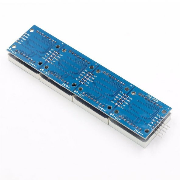 MAX7219 4lü Dot Matrix Modül 64 Nokta Led Ekran 5V 8x8 Matris 5 Pin Kontrol Ortak Katot - 5