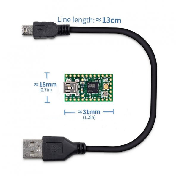 Teensy 2.0 ATmega32u4 Kit Geliştirme Kartı Arduino - 2