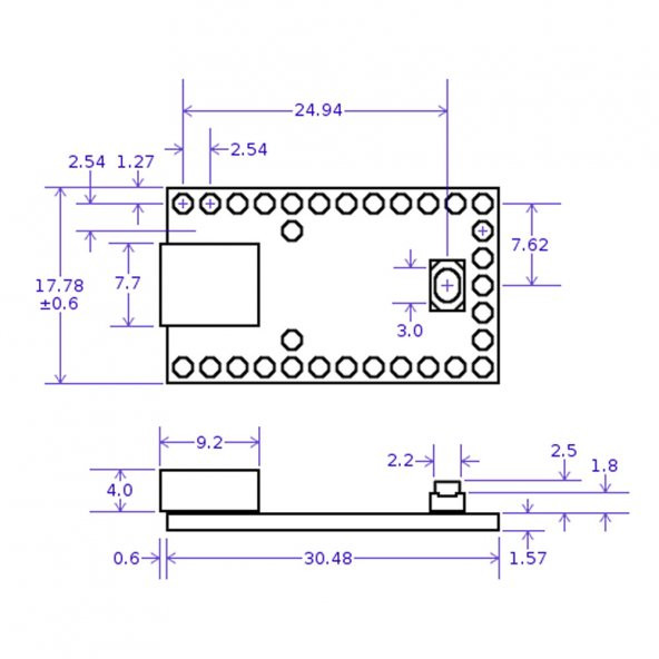 Teensy 2.0 ATmega32u4 Kit Geliştirme Kartı Arduino - 8