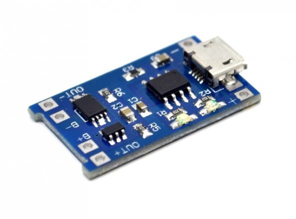 TP4056 Korumalı Lityum Pil Şarj Devresi Micro Usb Batarya - 2