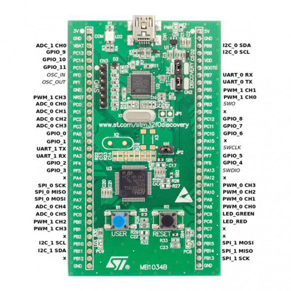 ST STM32F051 STM32F0DISCOVERY Discovery Kit '' Proto Pcb STM32F051R8T6 Cortex M0 Arm 48 MHz Mcu Geliştirme Kartı - 8