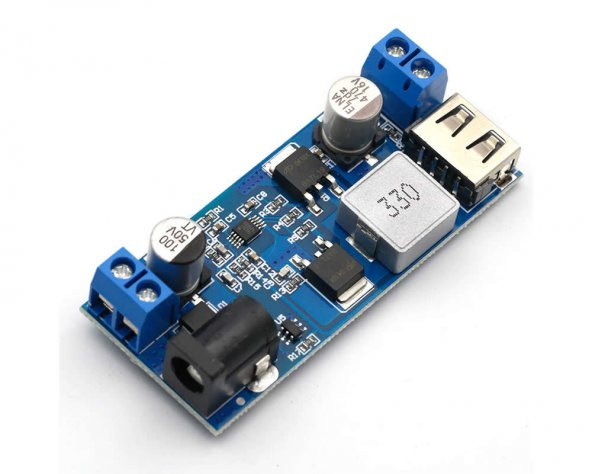 HW-688 Giriş Max 36V Çıkış  5V 5A Voltaj Düşürücü Modül Klemens ve Usb - Resim 4