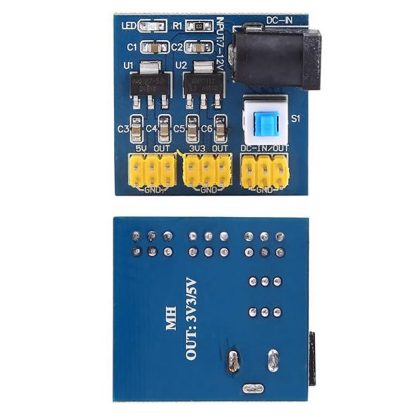 5V 3.3V - 2 Çıkışlı Voltaj Düşürücü Güç Kaynağı Modülü Giriş 12V - 8