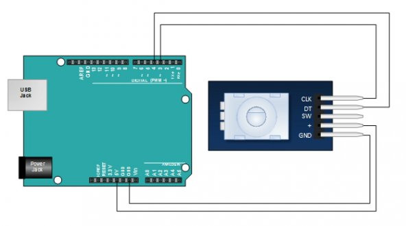 Rotary Encoder KY-040 Modül Arduino 5V - 7