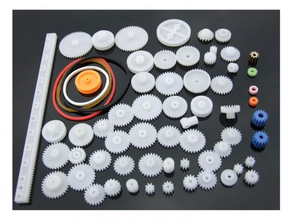 60 Parça Plastik Dişli Seti RC Çark Arduino