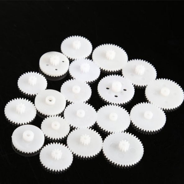 60 Parça Plastik Dişli Seti RC Çark Arduino - 6