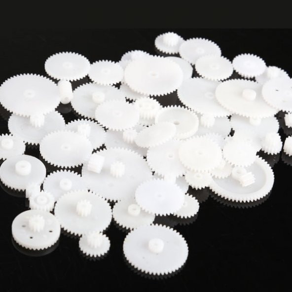 60 Parça Plastik Dişli Seti RC Çark Arduino - 7