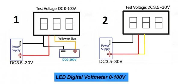 DC 0-100V 10A Digital Voltmetre Ampermetre DSN-VC288 - 8