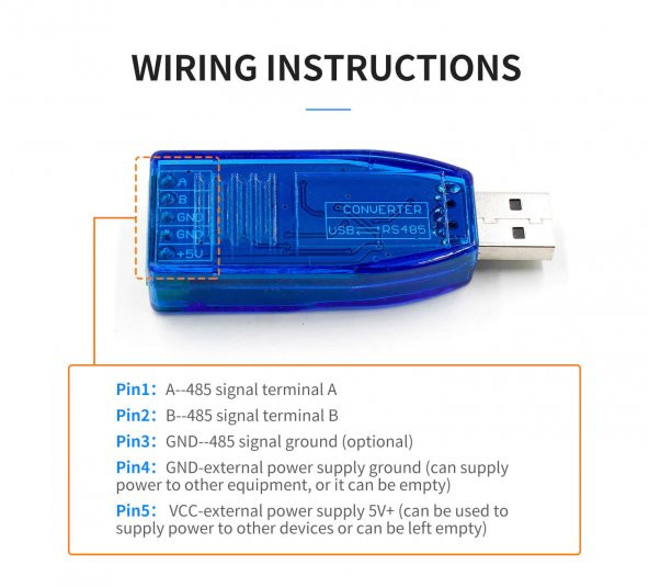 USB to RS485 Modül Kutulu Otomatik Yön Kontrol AFC - 5