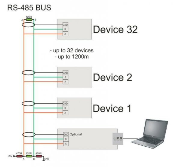 Usb To Rs485 Seri Haberleşme Modülü Max485 485 Dönüştürücü - 5