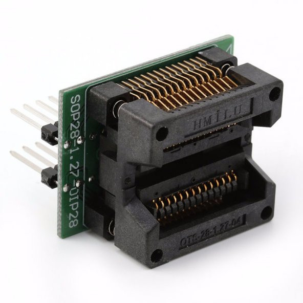 SOP28 SO28 to DIP28 Yaylı Adaptör Soket Eeprom Flash Programlayıcı Entegre Kolay Programlama Aparatı - 7