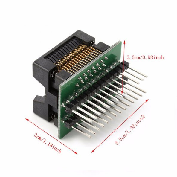 SOP28 SO28 to DIP28 Yaylı Adaptör Soket Eeprom Flash Programlayıcı Entegre Kolay Programlama Aparatı - 8
