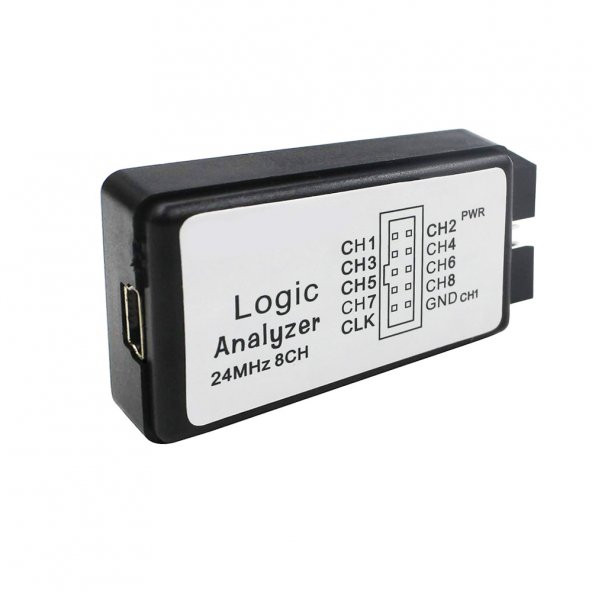 Usb Lojik Analizör - 24Mhz 8 Kanal - Spı I2C Uart Can Dmx512 Profesyonel Data İnceleme Debug Aracı - 4