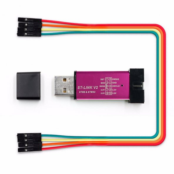 St-Link V2 Mini Klon Metal Kutulu Stm32 Arm Jtag Programlayıcı - 3