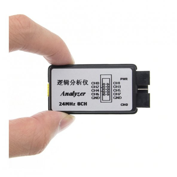 Usb Lojik Analizör - 24Mhz 8 Kanal - Spı I2C Uart Can Dmx512 Profesyonel Data İnceleme Debug Aracı - 5