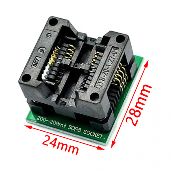 200 Mil Soıc8 Sop8 So8 To Dıp8 Yaylı Adaptör Soket Eeprom Programlayıcı