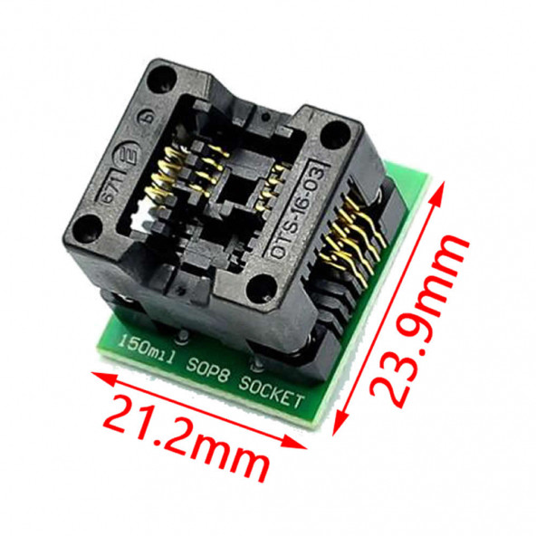 150 Mil Soıc8 Sop8 So8 To Dıp8 Yaylı Adaptör Soket Eeprom Programlayıcı - Resim 2
