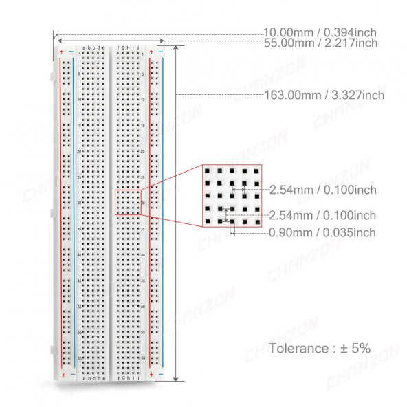 Breadboard Mb-102 830 Hücre Mb102 Büyük Boy Bread Board Proto - Resim 5