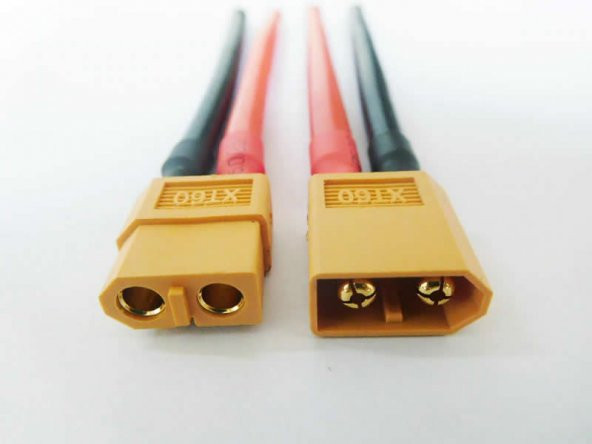 XT60 Kablo Çifti 10cm-LiPo Pil Batarya Bağlantı Kablosu - Resim 2